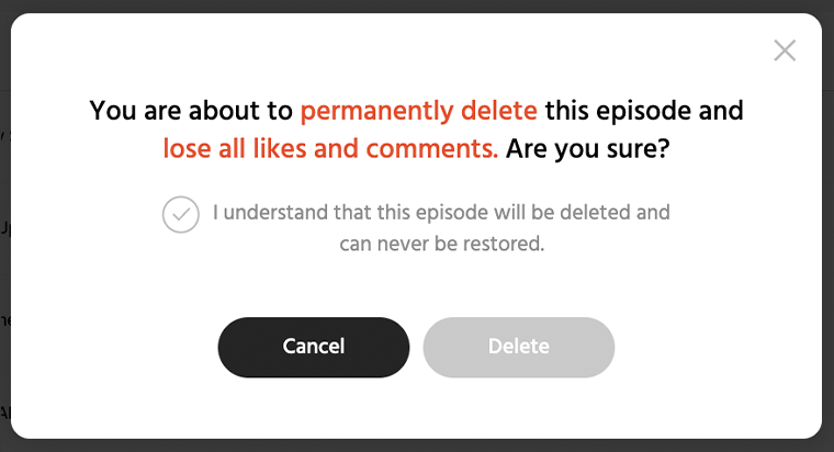 Episode Pop up Delete Confirmation.png