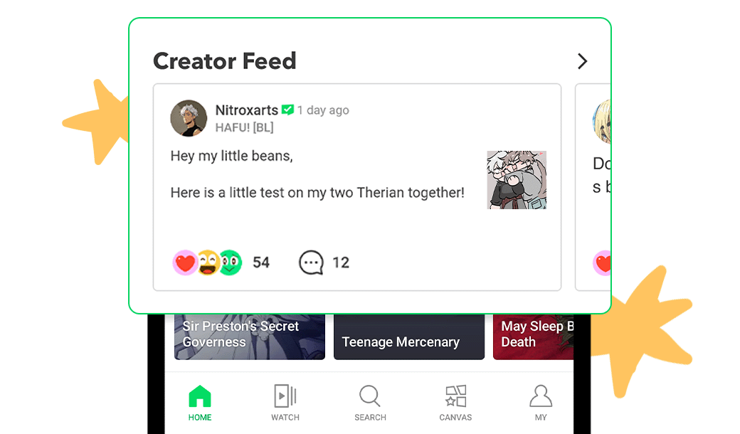 Creator Feed, Home Tab.png