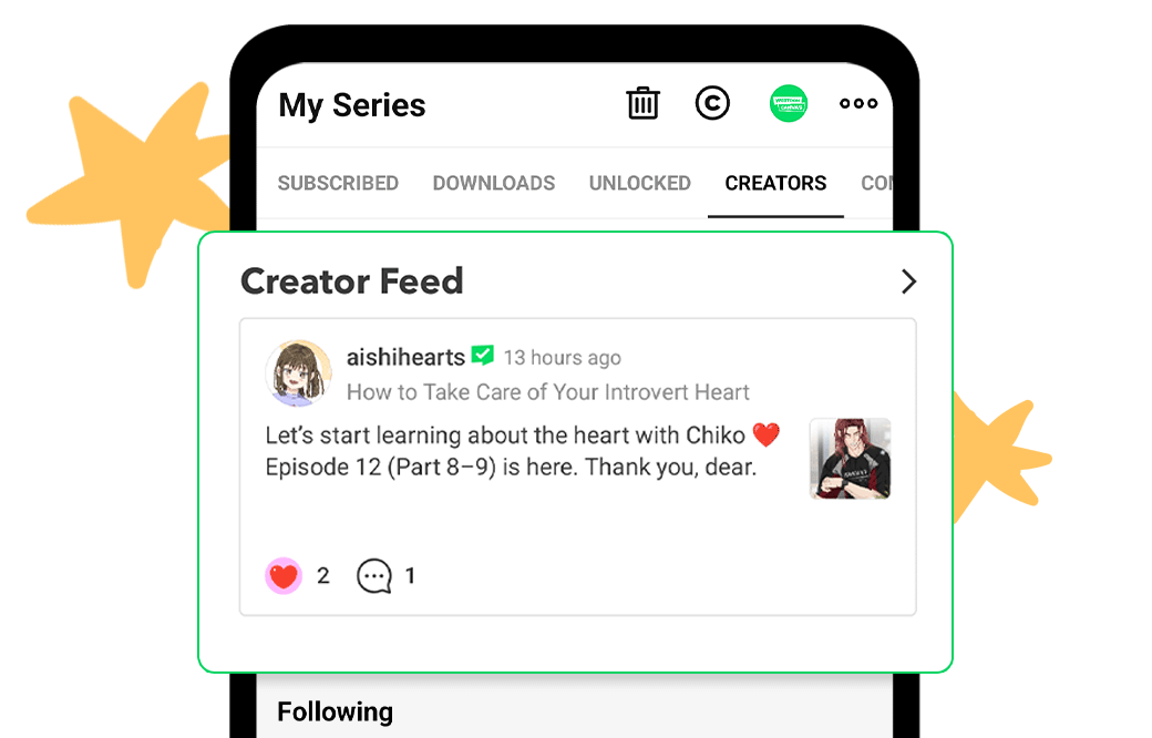Creator Feed, My Tab, Creators.png
